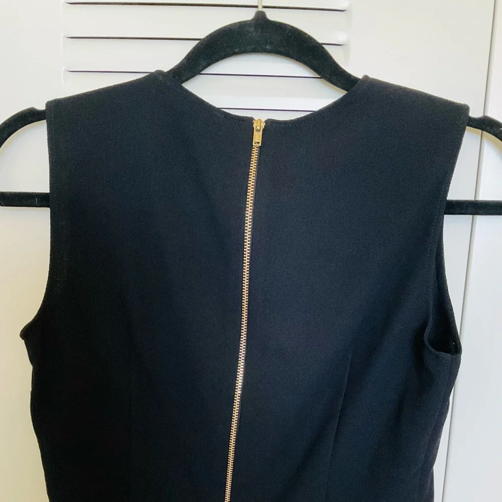NWT Zara Black Crop Top with Gold Zipper detail - Picture 9 of 13